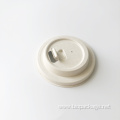 90mm White/Natural Flip Lid Disposable Hot Drink Lid